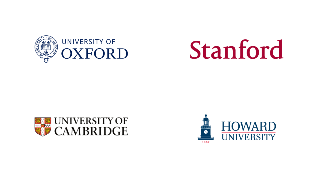 Partner include University of Oxford, Stanford, University of Cambridge and Howard University and more than 250 other leading universities
