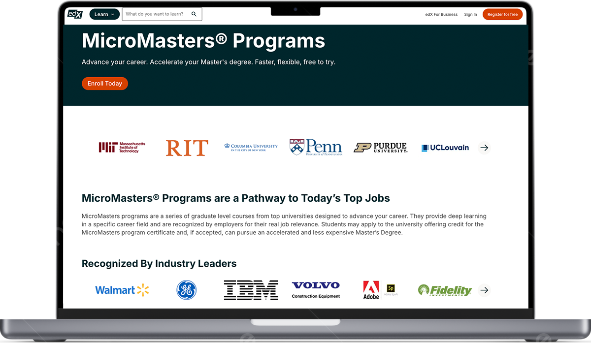 edX MicroMasters website